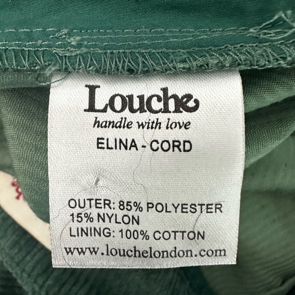 Louche Keeping the Cord Score Wide-Leg Pants in Teal Green, 10 (UK), Mod Cloth - Picture 5 of 6